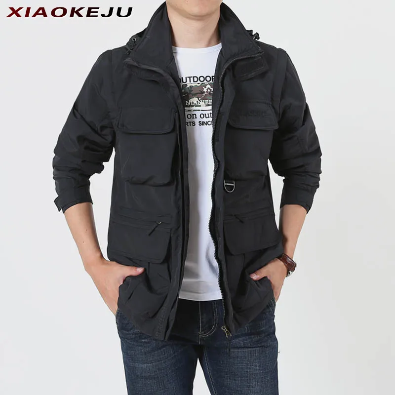 Motorcycle Jacket Men's Winter Coats Parkas Short Overcoat Climbing Clothes Tactical Clothing New Jackets Cardigan Military Coat armored vests military tactics of clothes soldiers hunting camouflage fatigues short sleeved summer