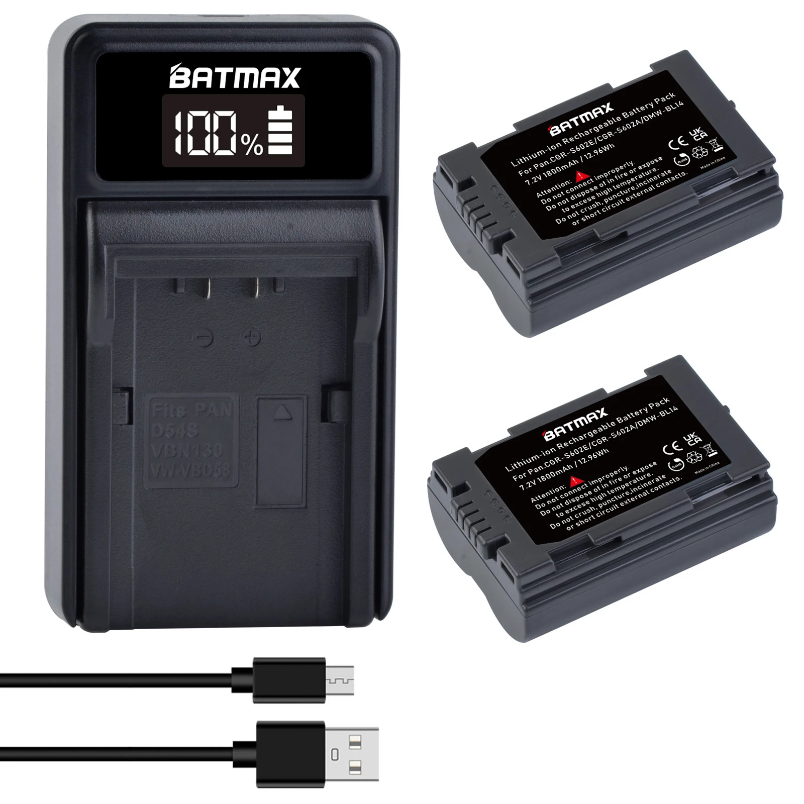 Batterie Panasonic Lumix DMC-LC40|Panasonic Batteria ricaricabile