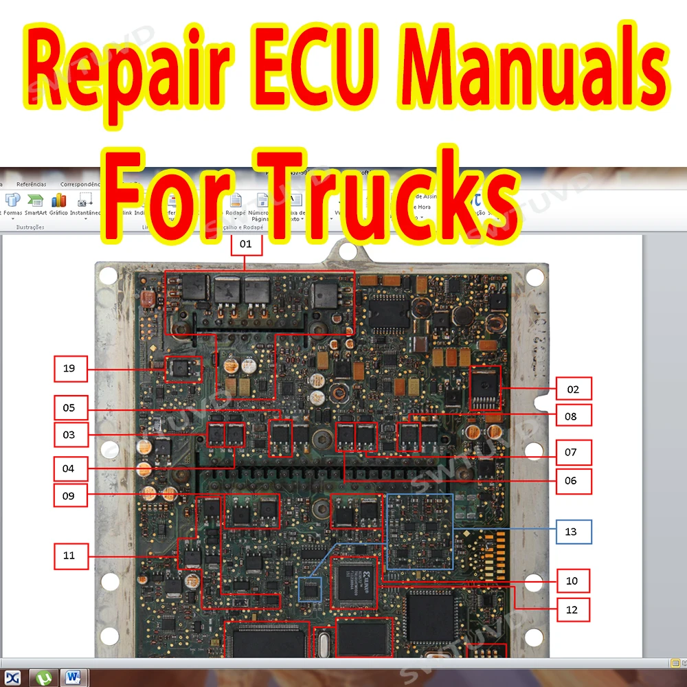 Фото Руководство по ремонту ECU для ремонта грузовиков ECU, Mercede, Vol-vo, S-cania, Cummin mwm и т. Д. Как Cat ECM ECU курс ремонта №1
