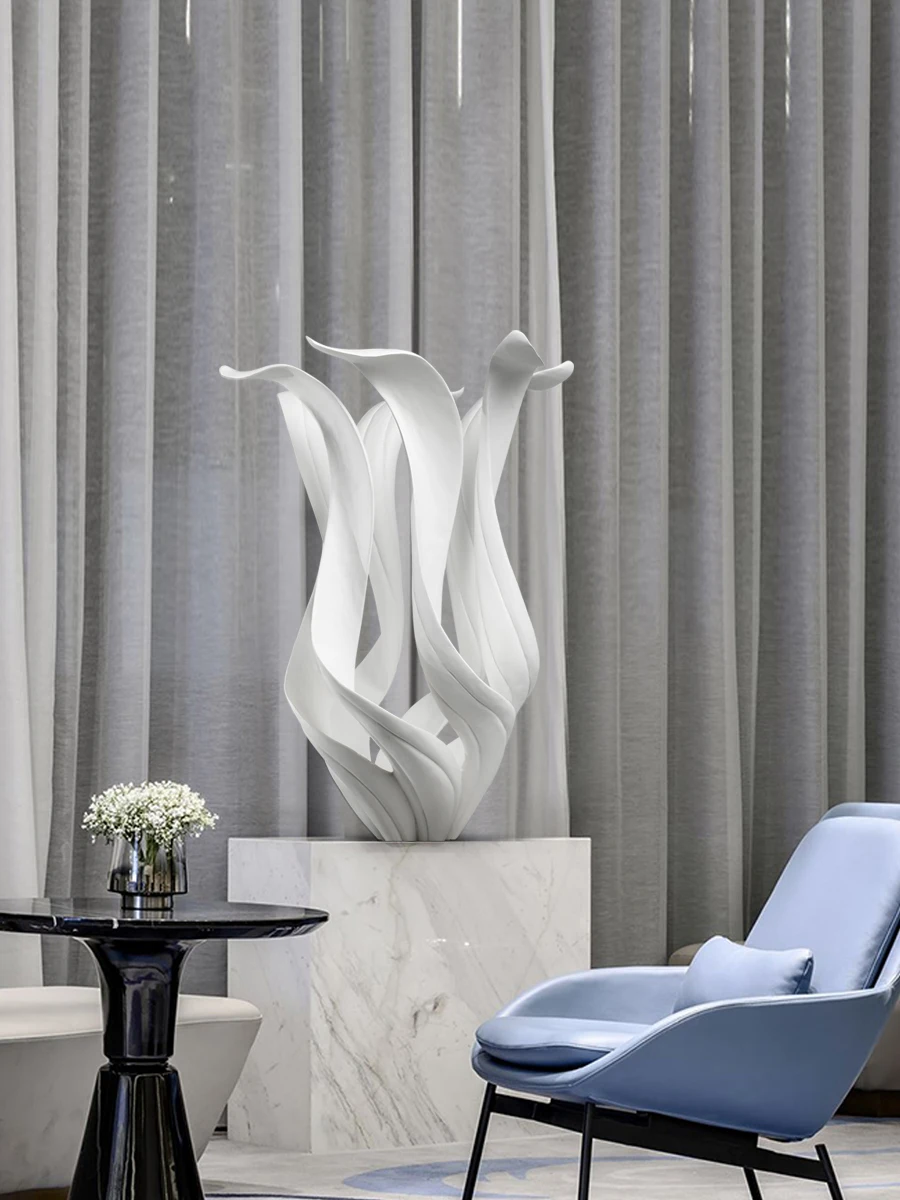 

Handmade solid wood crafts, entrance decoration, designer, soft decoration, and sales office sculpture