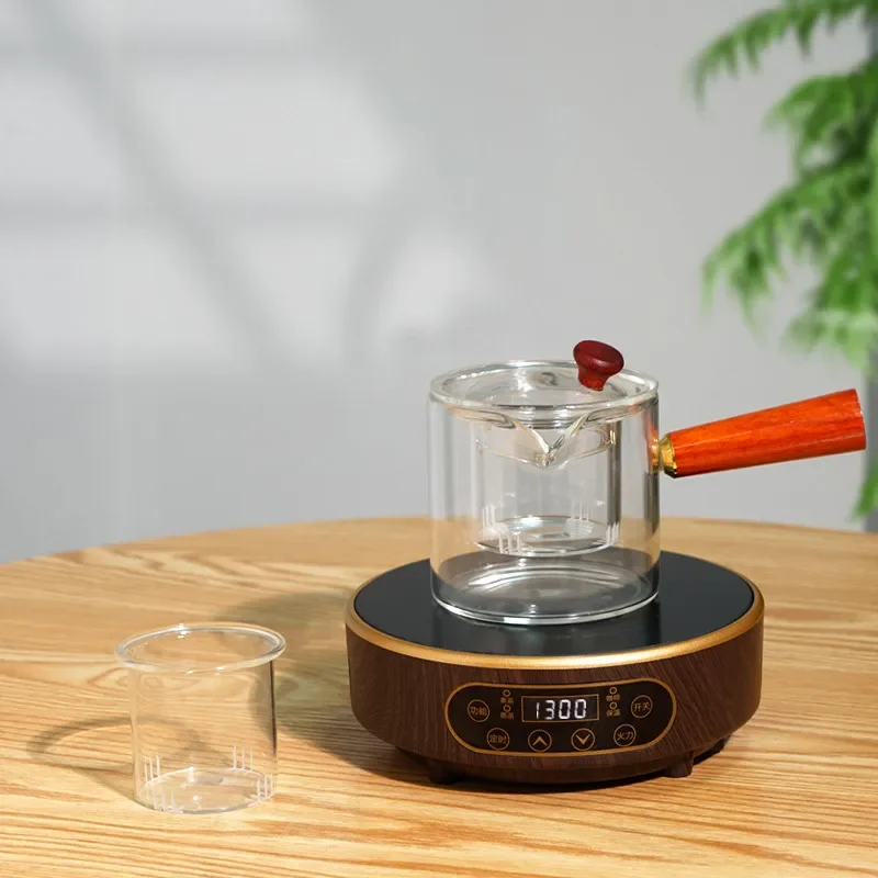 Electric Ceramic Tea Stove Small Household Glass Pot Tea Maker Boiling Water and Light Stove Non Electromagnetic