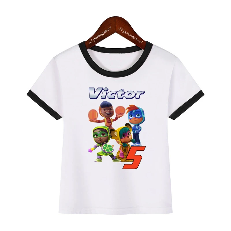 

Action Pack Birthday Digital Cartoon Printed Kids Tshirt Funny Boys T-Shirt For Kids Birthday Gifts Clothing Summer Short Sleeve