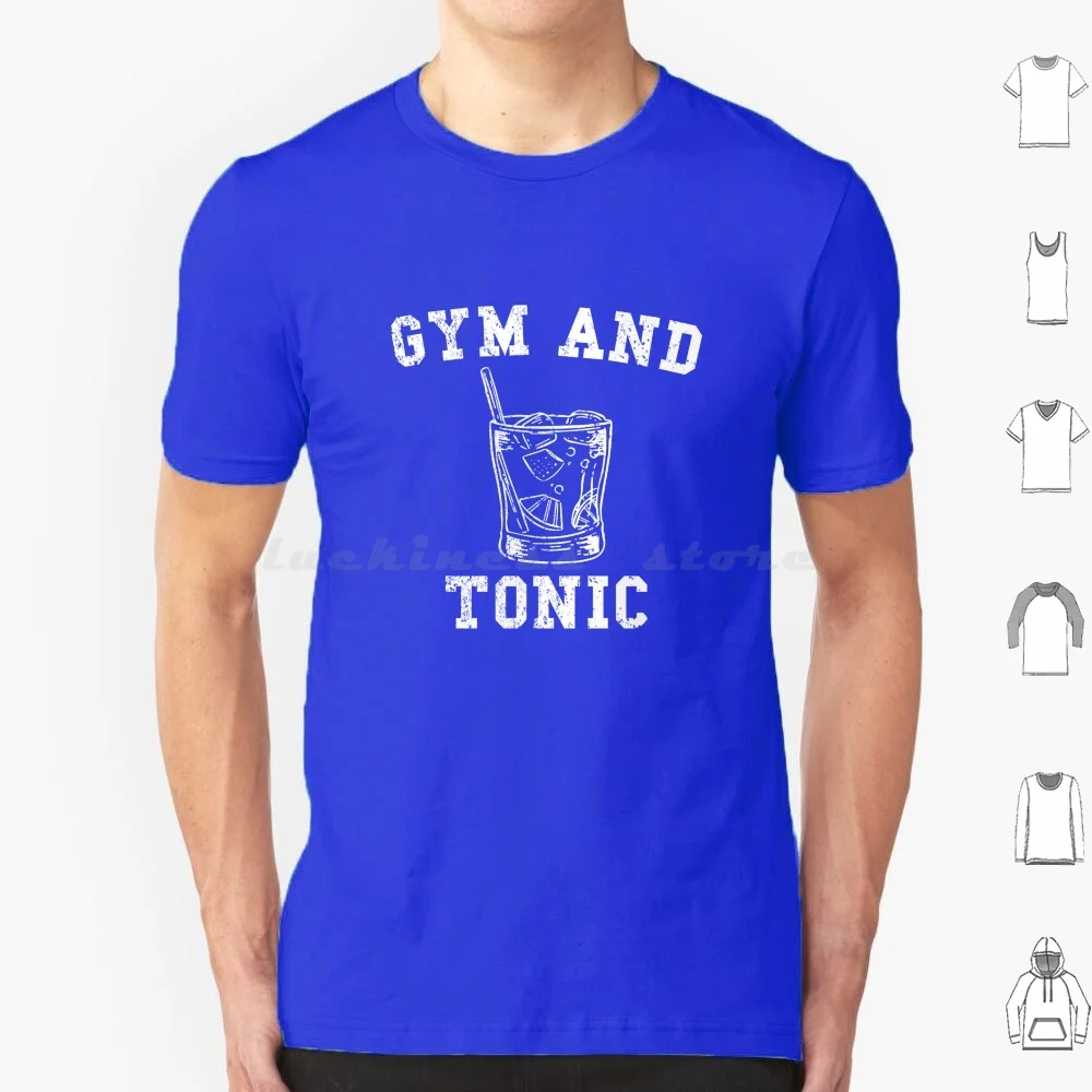 Fun Gym And Tonic Distressed Design T Shirt 6Xl Cotton Cool Tee Gym And Juice Gin And Juice Gin Juice Gym Workout Cocktail