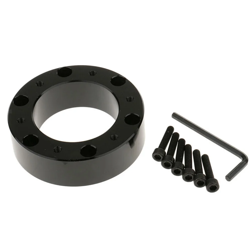 스티어링 휠 스페이서 허브 알루미늄 합금 개스킷, Momo Sparco NRG용 블랙 볼트, 55mm, 2.1 인치, 25mm, 1 인치, 최신