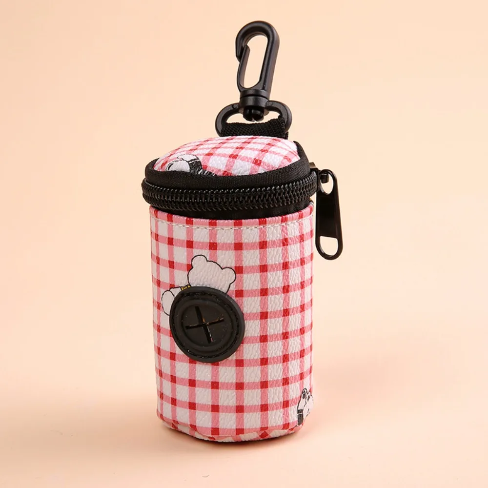 thumbnail image 1 of Dispensador de bolsas para excrementos de perro, colgante, accesorio portátil para pasear perros, soporte para bolsas de basura, bonito organizador de bolsas de basura con cremallera, suministros para, 1 of 5