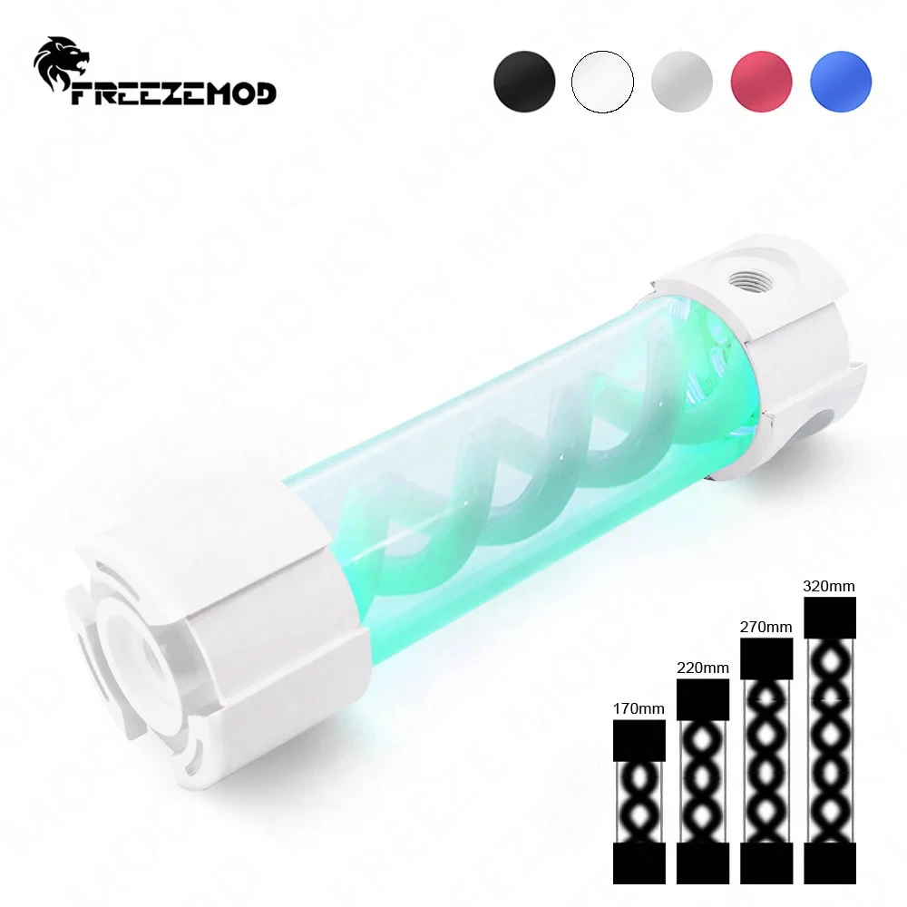 Zemod-autônomo Argb Dna Cilindro Tanque de Água Reservatório Rgb 50 mm 5v3pin t Virus Espiral Descarregador Bolha Ysx-tbda