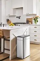 Kitchen Trash Can 60 Liter / 16 Gallon Automatic Trash Can with Butterfly Lid, Motion Sensor Garbage Can for Kitchen, Of 2