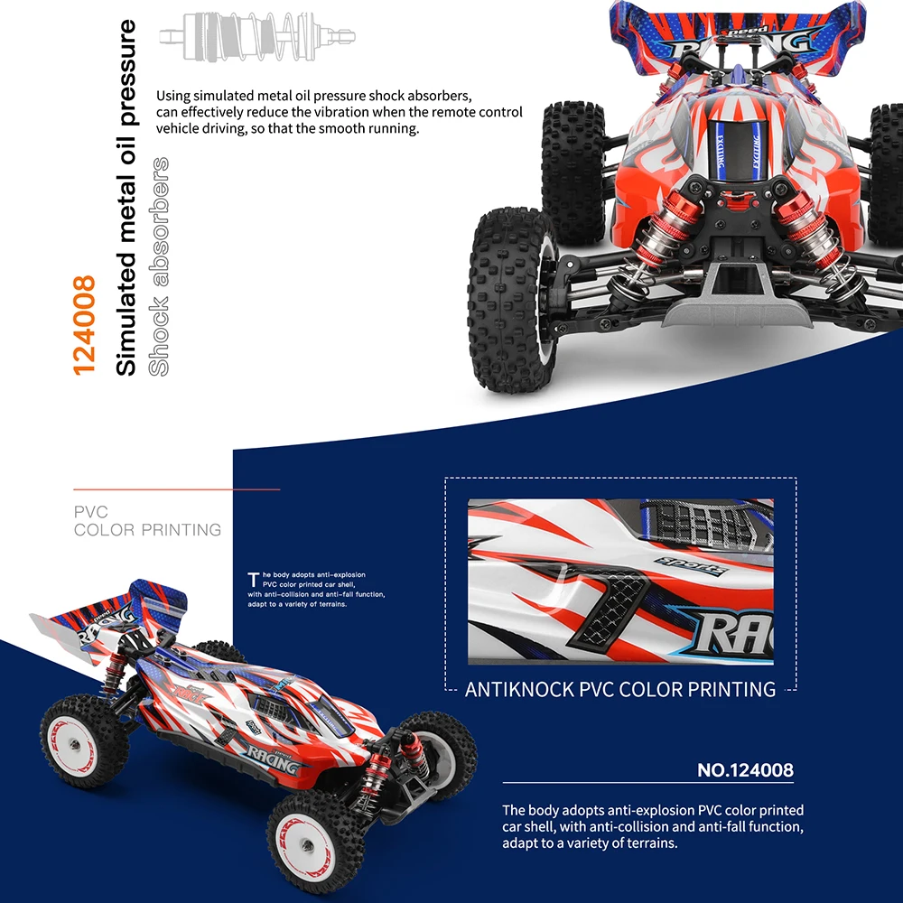 【ジャンク新品】WLtoys 124008 3S 2000mAh ⑨ WLtoys 124008 High Speed 4WD RC Vehicle Professional Racing