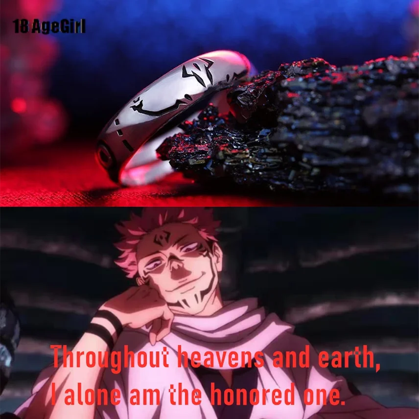 Anime Jujutsu Kaisen 반지 Cosplay Prop Anime Accessories Ryomen Sukuna 반지 Inumaki Toge 보석 코스프레 Xmas 선물 도매 