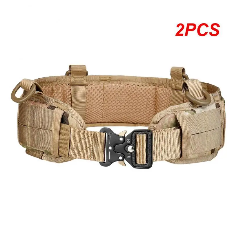 

2PCS New Tactical Adjustable Belt Military Combat Padded Belt Men Outdoor Sports CS Airsoft Paintball Equipment Belt Set Nylon