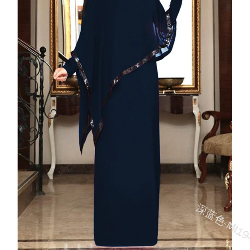 2023 Hot Selle Simple Style Islam Ramadan Abaya Solid Chiffon Islam Ramadan Abaya Casual Fitting Women Dress Saudi Robe Ramadan