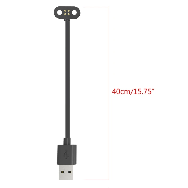 Câble De Charge USB Magnétique Pour Casque Mojawa RunPlus | Longueur 38 Cm, PVC Noir | Recharge Sécurisée