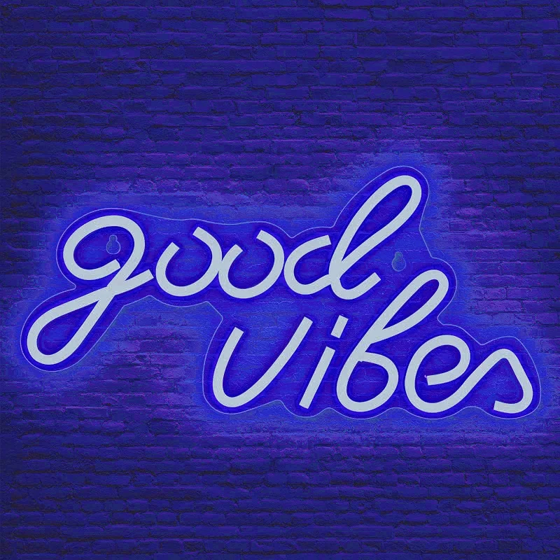 

Good Vibes LED Neon LED Sign Home Décor Neon Light Sign Bedroom Décor For Girl's Room Wall Décor Personality Wall Decoration