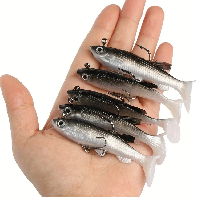 5pcs/Lot Jig Hook Silicone Soft Bait Set Swimbait 8cm 12.5g Fishing  Wobblers Artificial Rubber Baits for Pike Bass Lure Tackle - AliExpress