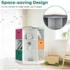9-Cubby Kids Bookcase with Large Storage Drawers, Children's Corner Cabinet with 6 Cubes and 3 Shelves, Wooden Storage 5