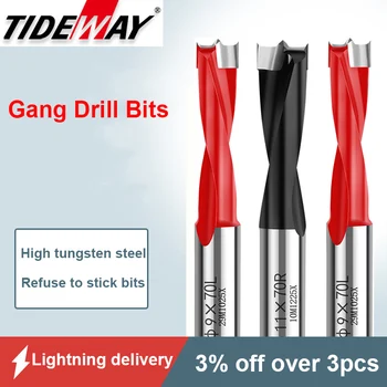 Tideway-목공 Forstner 갱 드릴 비트 합금 구멍 오프너 70mm 목재 카바이드 행 드릴 헤드용 총 길이 라우터 비트, 1 피스