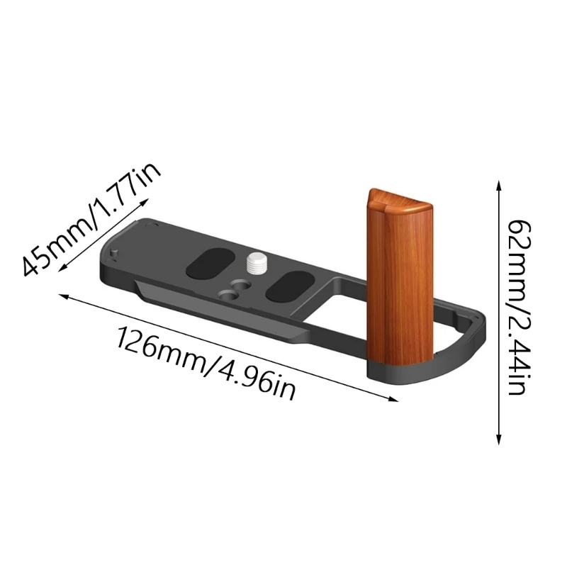 Half Cage Handgrip L Bracket for Arca Tripods Quick Release Plate Mount for DSLR Camera