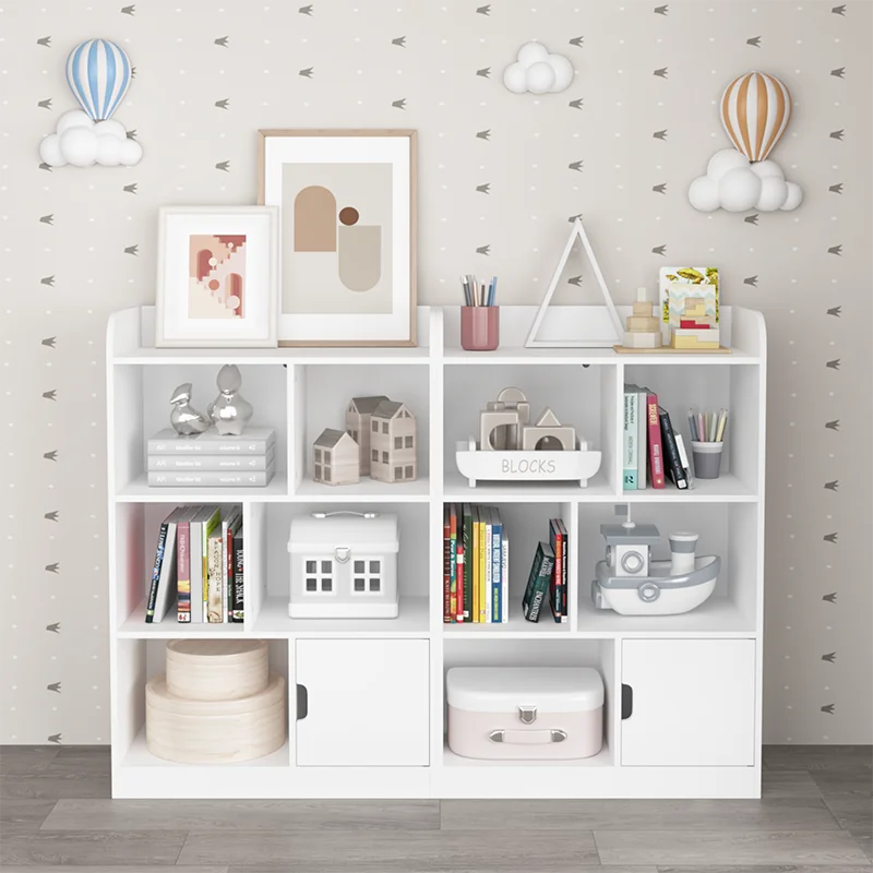Kids Bookcase,Bookshelf with 6 Compartments,Freestanding Shelves and Cube Organizer,for Bedroom Living Room Office Closet School 3