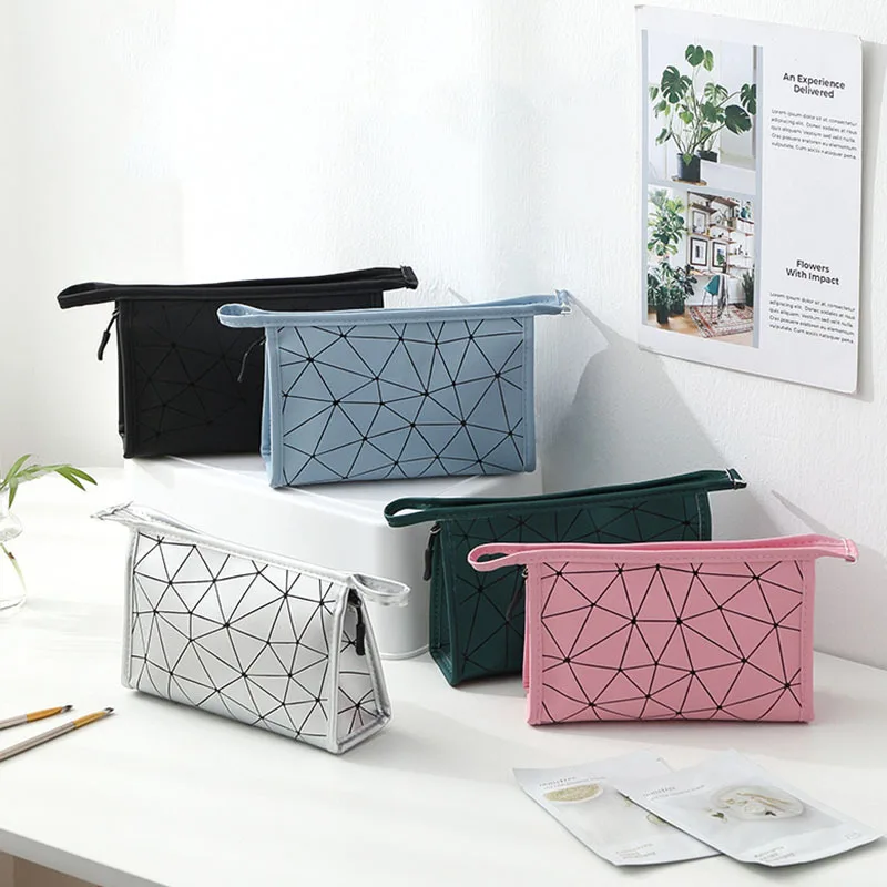 Fashion Women Travel Cosmetic Bag Multifunction Makeup Bags PU Leather Waterproof Portable Toiletries Organizer Make up Cases 6