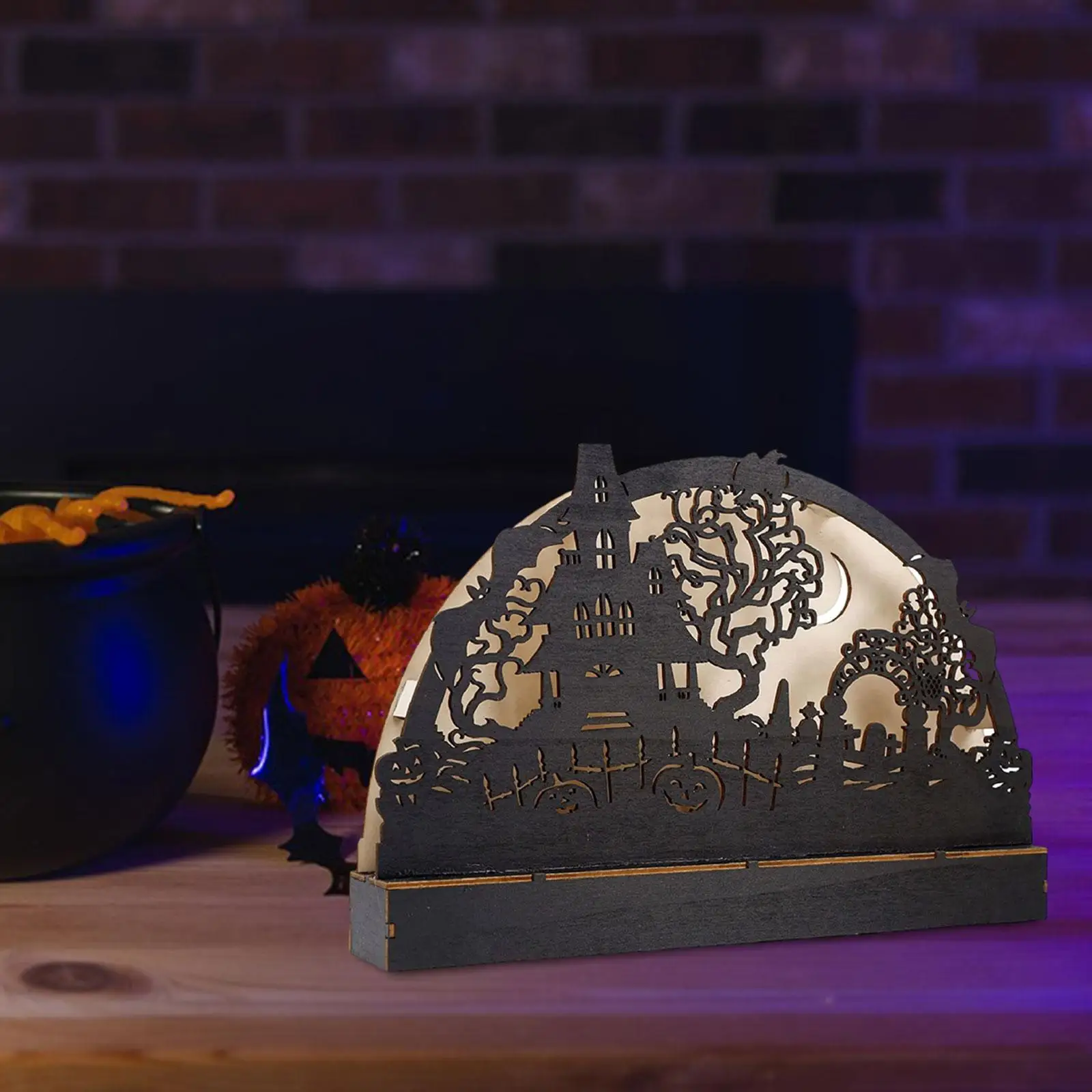 Halloween Table Decoration Home Decor Haunted House for Fireplace Desk Party