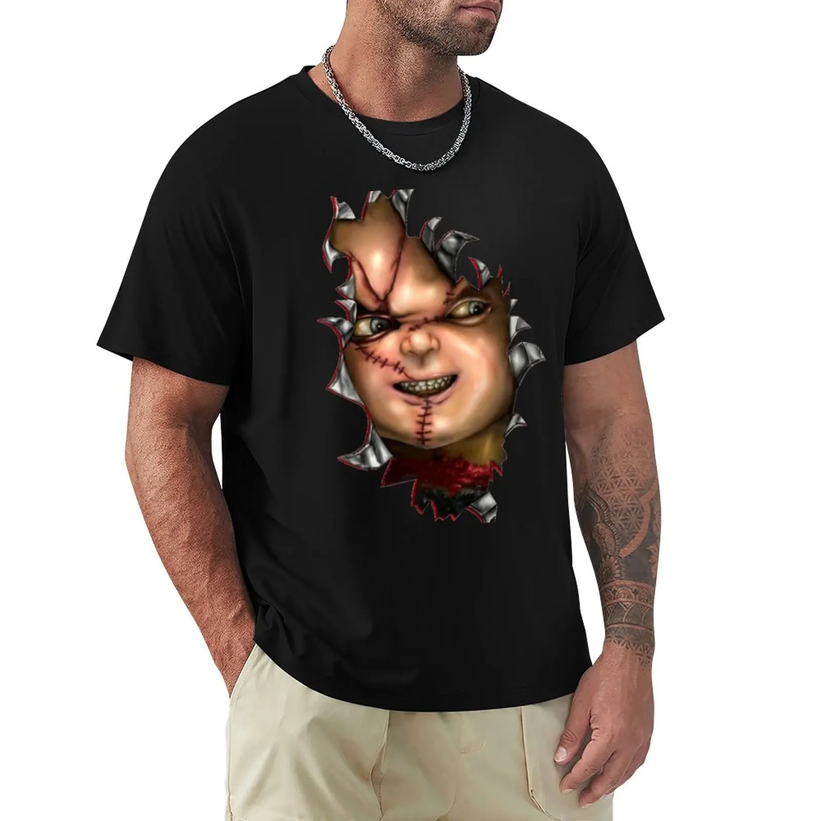 

Chucky Hot sfregiato T-Shirt hippie clothes shirts graphic tees mens t shirts casual stylish