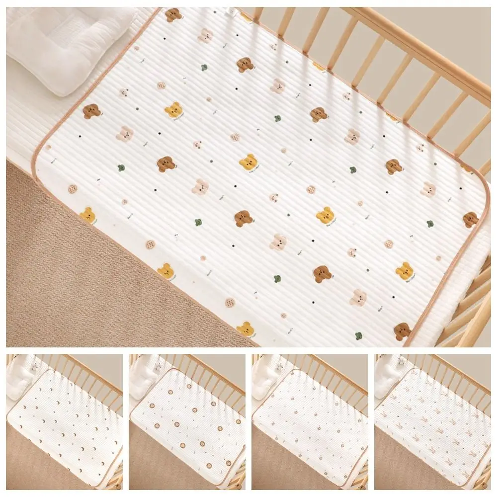 Cute Waterproof Mat Infant Diaper Mat Breathable Pure Cotton Baby Nappy Baby Bedding Toddler Changing Table Changing Pad Travel