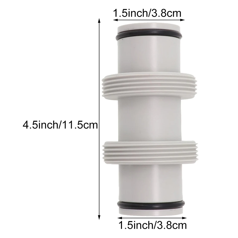 Adattatore di ricambio per tubo di tipo B, con valvola a stantuffo per Intex, adattatori per tubi da 3,2 a 3,8 cm e valvole a stantuffo per pompa filtro piscina fuori per