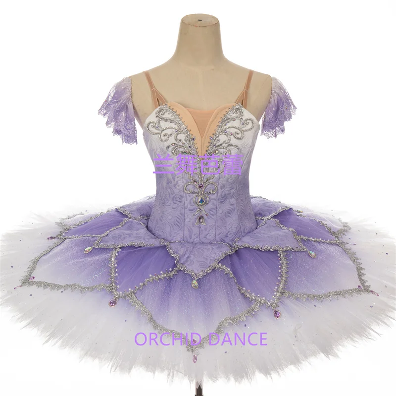 

Rhinestone Adorn High Quality Professional Custom Size Classical Adult Girls Lilac Bird Ballet Tutu Costumes