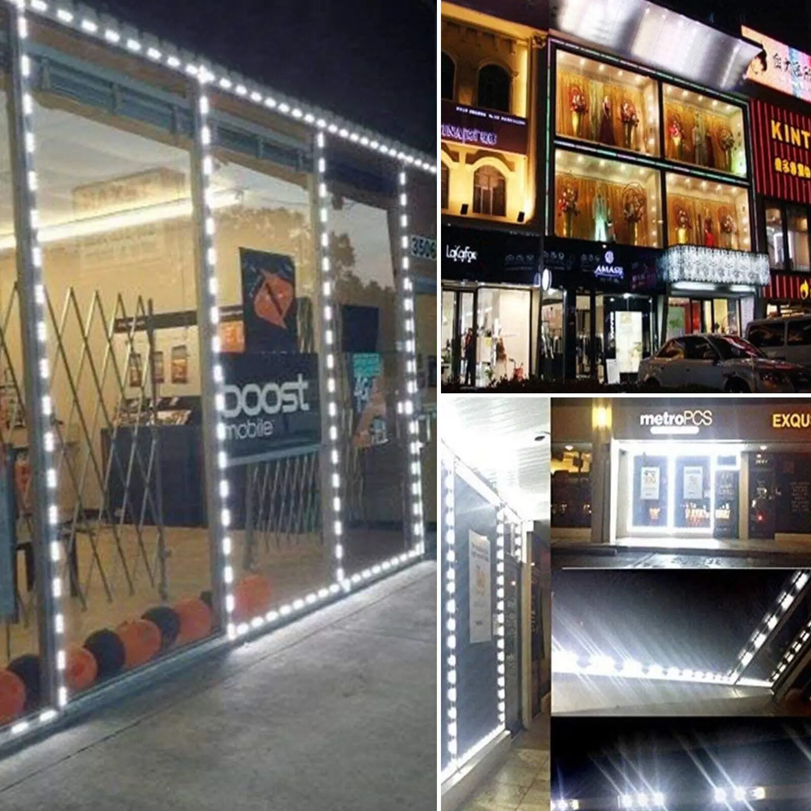LED Storefront Lights Store Window Lights for Business Waterproof Decorative Light for Advertising Letter Signs Lightbox 12V