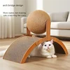 Wooden Cat Scratching Ball 2 In 1 Cat Scratcher Sisal Scratch Board Wear-Resistant Grinding Paw Toy Solid Wood Scraper for Cats 2