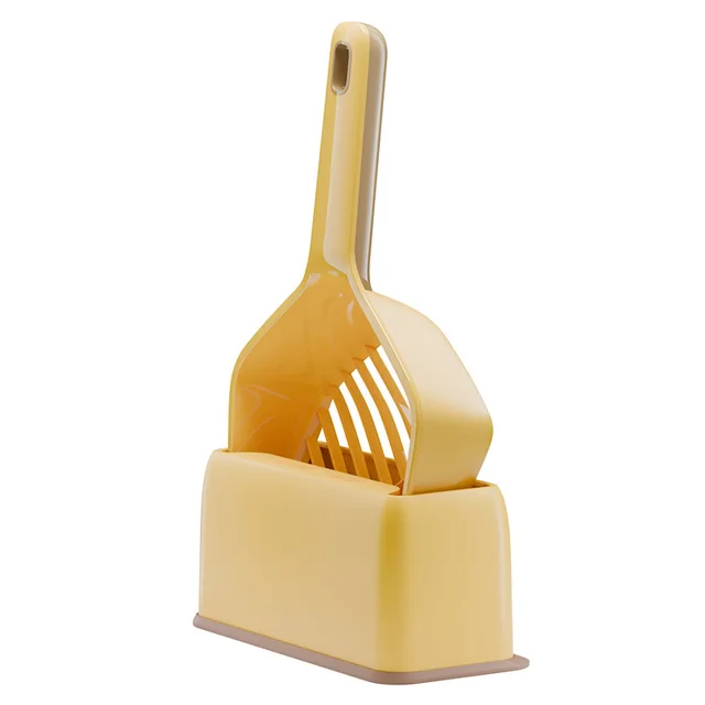 Cat Litter Scoop Plastic Long Handled Cat Scoop Large Cute Cat Scoop Poop Cat Basin Cat Poop Big Scoop Small Hole Pet Supplies 5