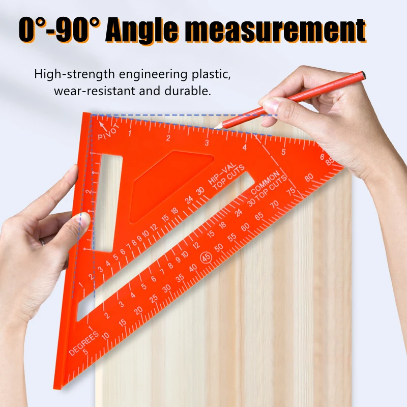 Triangle Angle Protractor Aluminum Alloy Speed Square Measuring Ruler ...