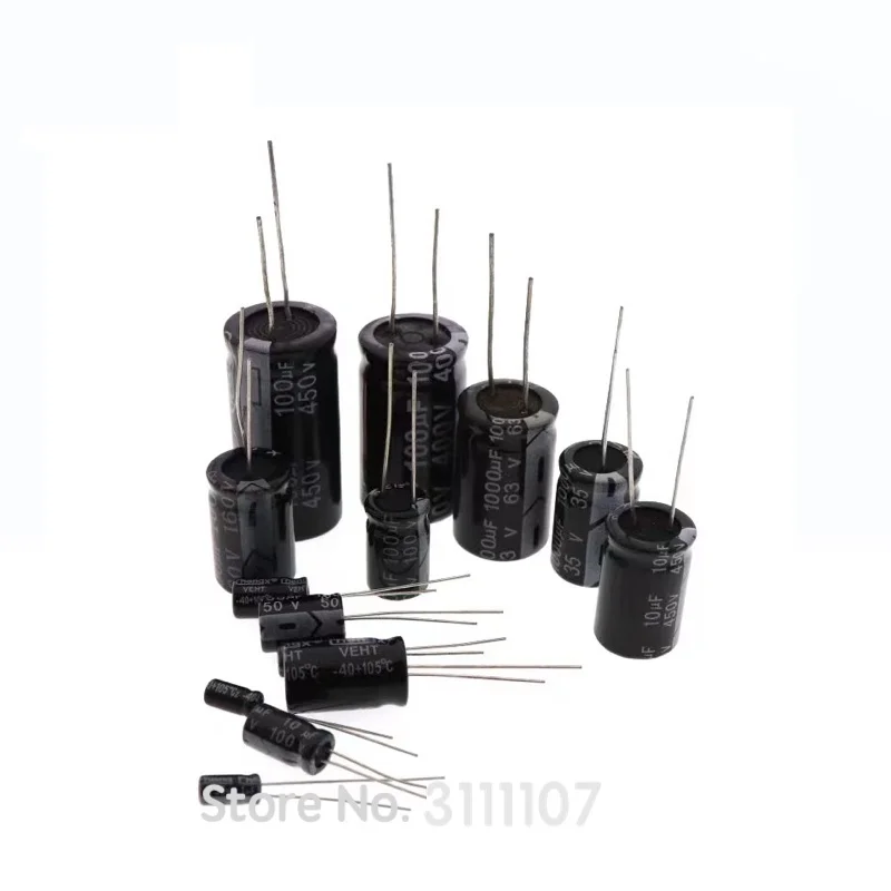 20pcs lot 10uf 106 100v 6 3 11 aluminum electrolytic capacitor 6 3 11 electrolytic capacitor 100v 10uf 106 20PCS/LOT  400V 1UF 2.2UF 3.3UF 4.7UF 10UF  Aluminum electrolytic capacitor