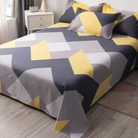 WASART Geometry printed flat bed sheet set couple 2 people super cozy luxury double bed bedsheet single double queen king size 6