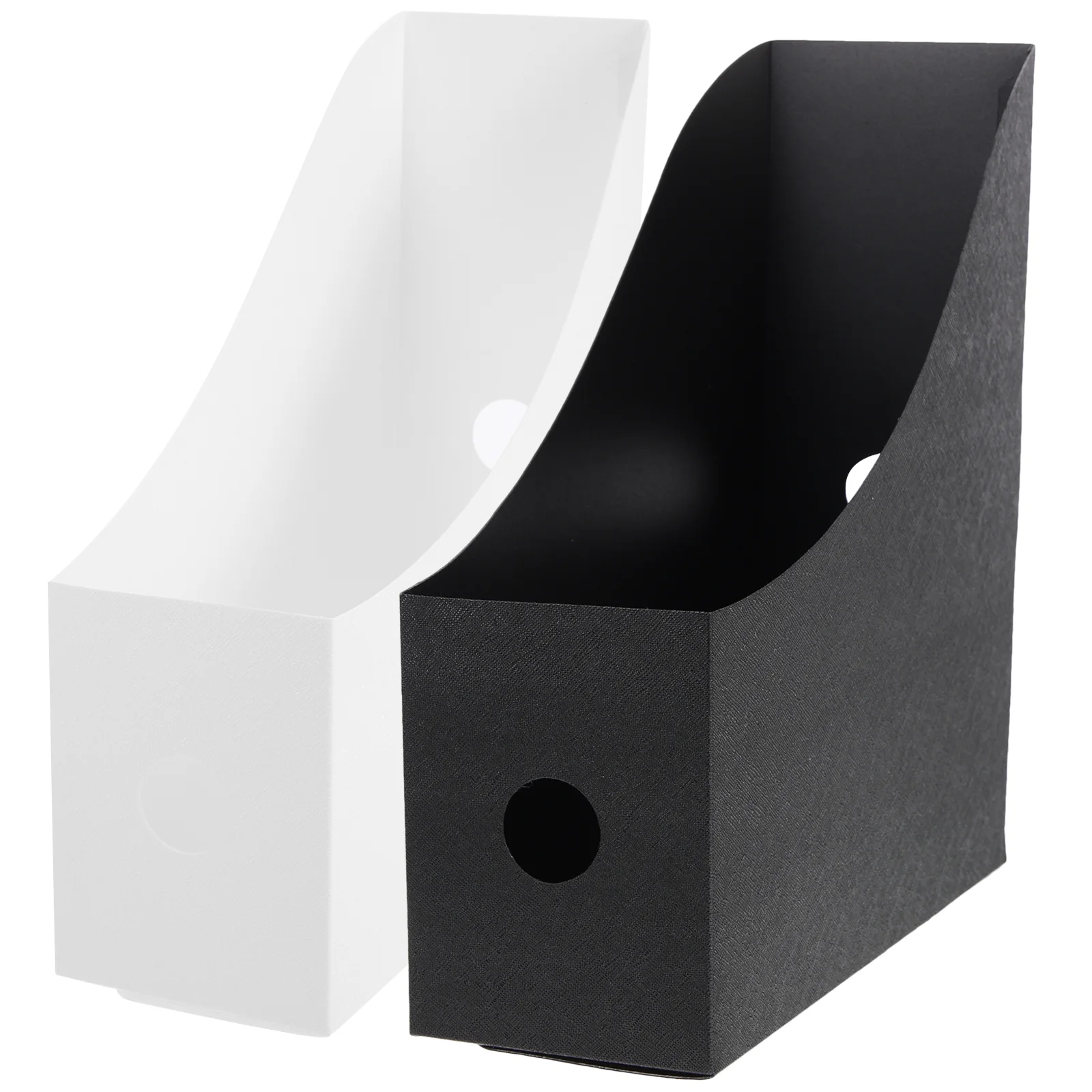 2 Pcs File Storage Box Magazine Holder Book Organizer Household Office Supply Desktop