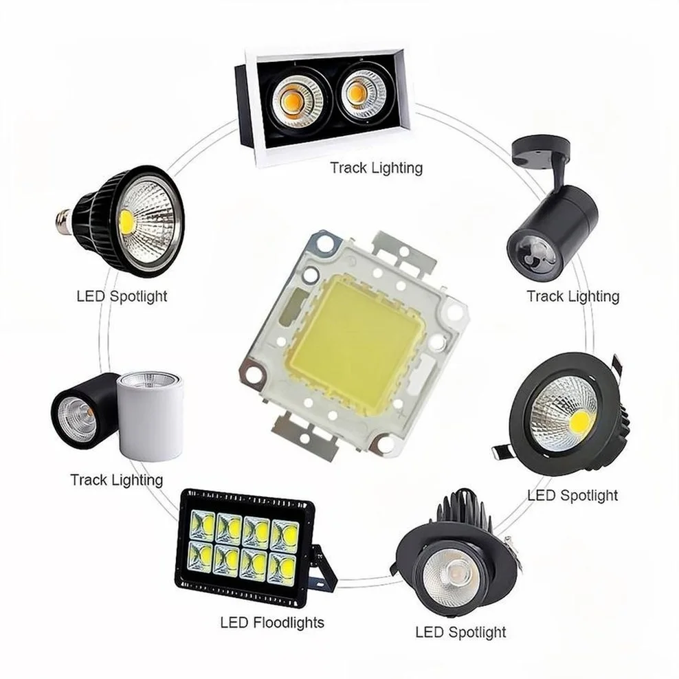 OuuZuu COB LED Chip Lamp Bulb 10W 20W 30W 50W 100W Chips for Spotlight Floodlight Garden Square Integrated Light LED Beads