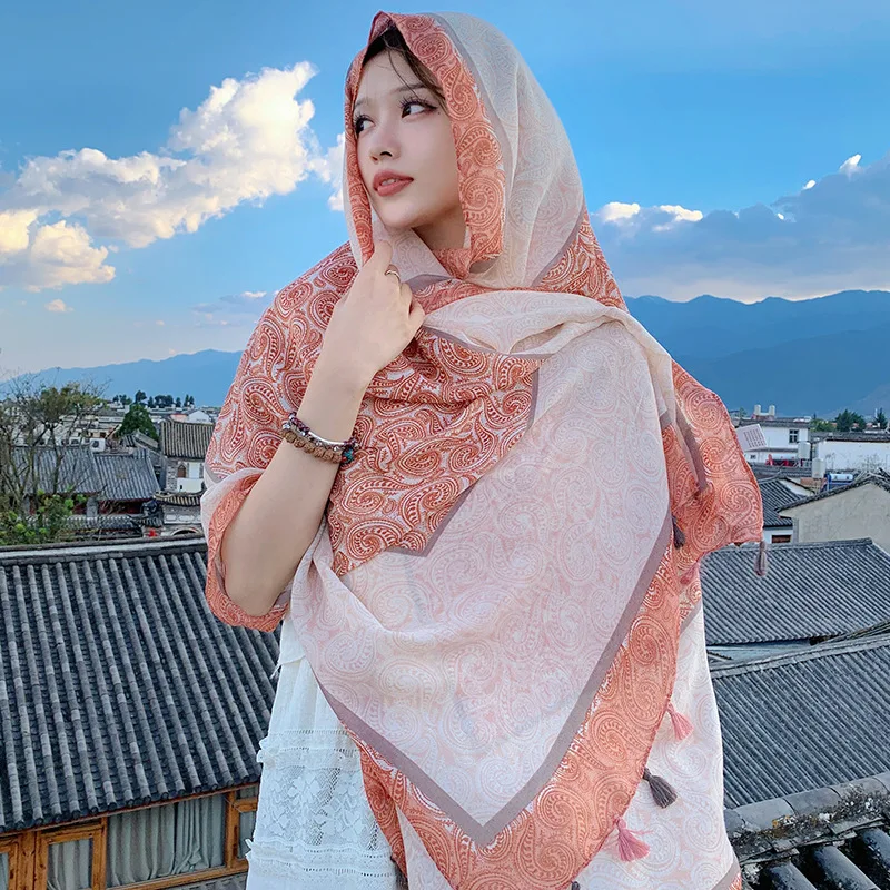 6 Styles 90x180cm Silky Thin Beach Sunscreen Scarve Bikini  Shawl Sarong Wrap Scarf Women Brazilian Swimsuit Bathing Cover-ups
