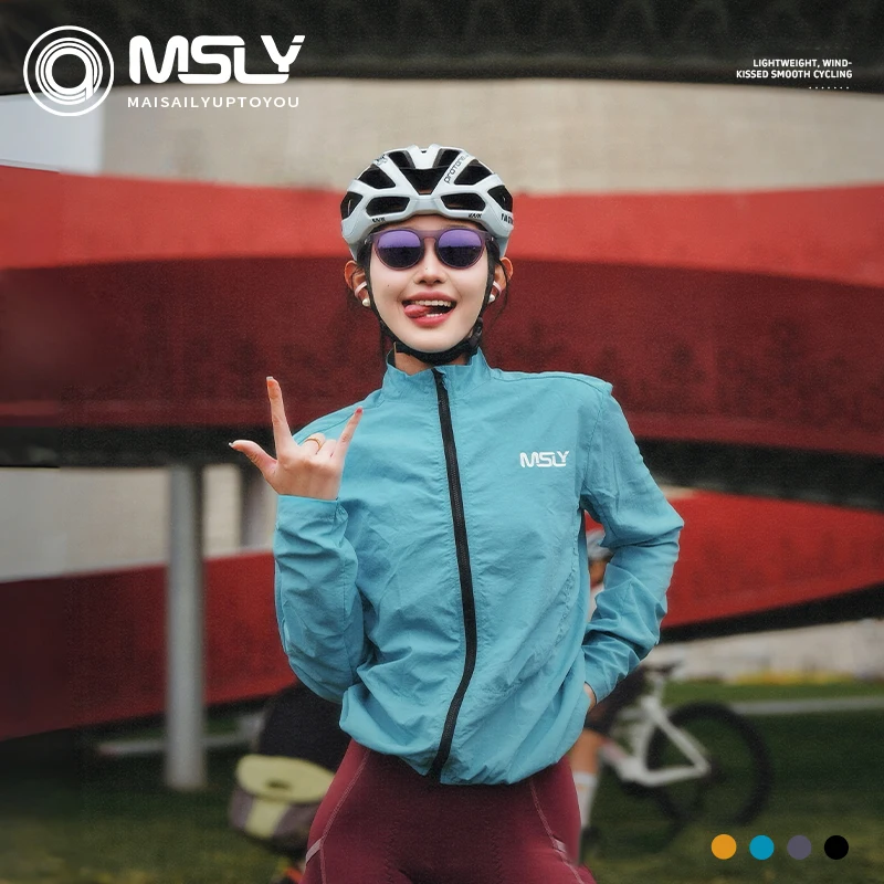 MSLY 2026 긴팔 사이클링 재킷, 봄과 가을용 방풍 및 통기성 로드 바이크 재킷, 경량 재킷