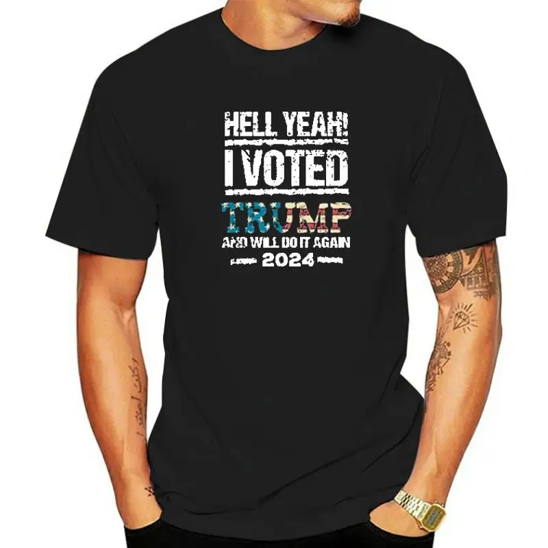 

Trump 2024 I Voted Trump Flag Tee MAGA Patriot Party Premium T-Shirt Graphic Tee