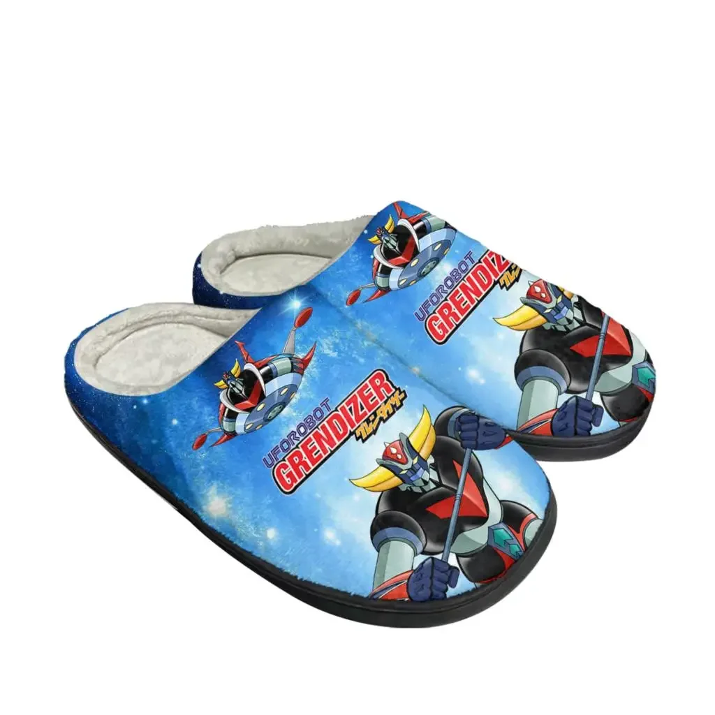 Hot Cartoon UFO Robot Grendizer Home Cotton Custom Slippers Mens Womens Sandals Plush Casual Keep Warm Shoes Thermal Slipper