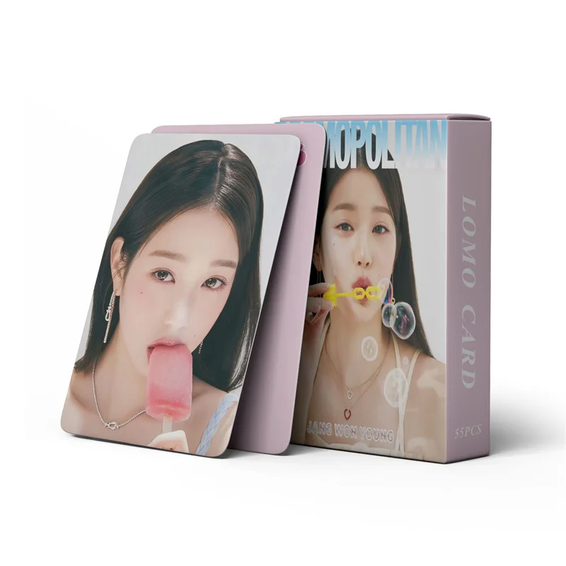 Kpop 55pcs/set IVE JAN WONYOUNG LOMO Card Photo Card Album Card Girl Group Eleven Fan Collection Gift Printing Photo Postcard