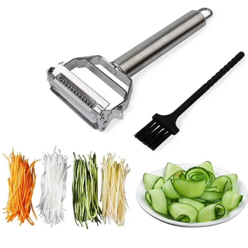 4in1 Peeler Multifunction Grater Julienne Peeler Vegetable Fruit Stainless Steel Shredder Kitchen Tool