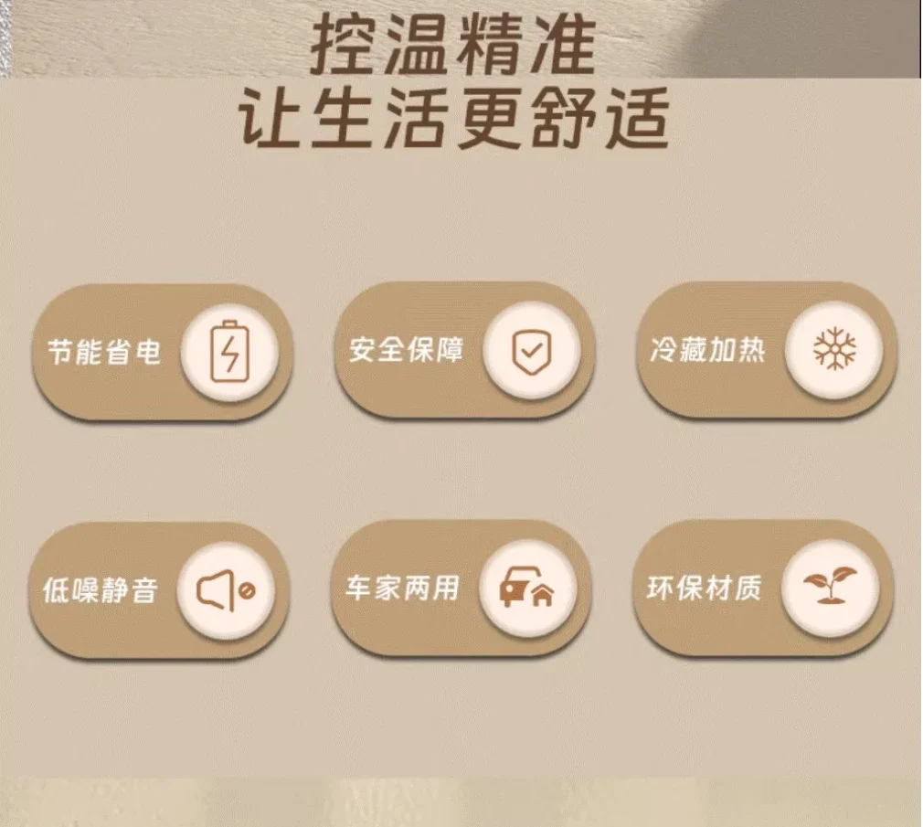 Description Picture 3 of itemUSB/220V Compact Portable Refrigerator for Cars, Dormitories, Beauty Masks, Makeup, and Breast Milk Storage AO