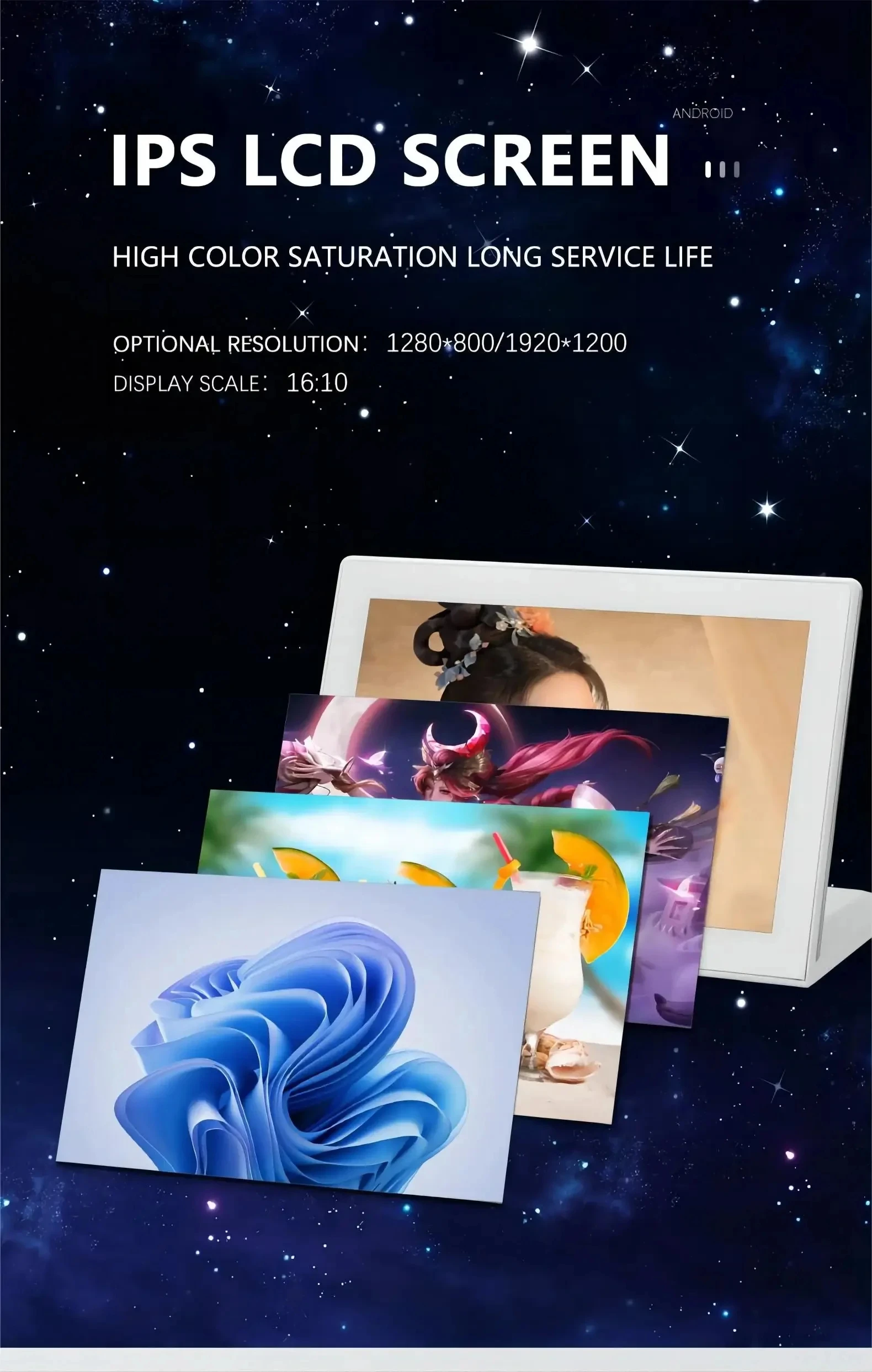 10.1 inch L Shape Android Desktop Tablet Touch Screen RK3566 4+32G for Restauran