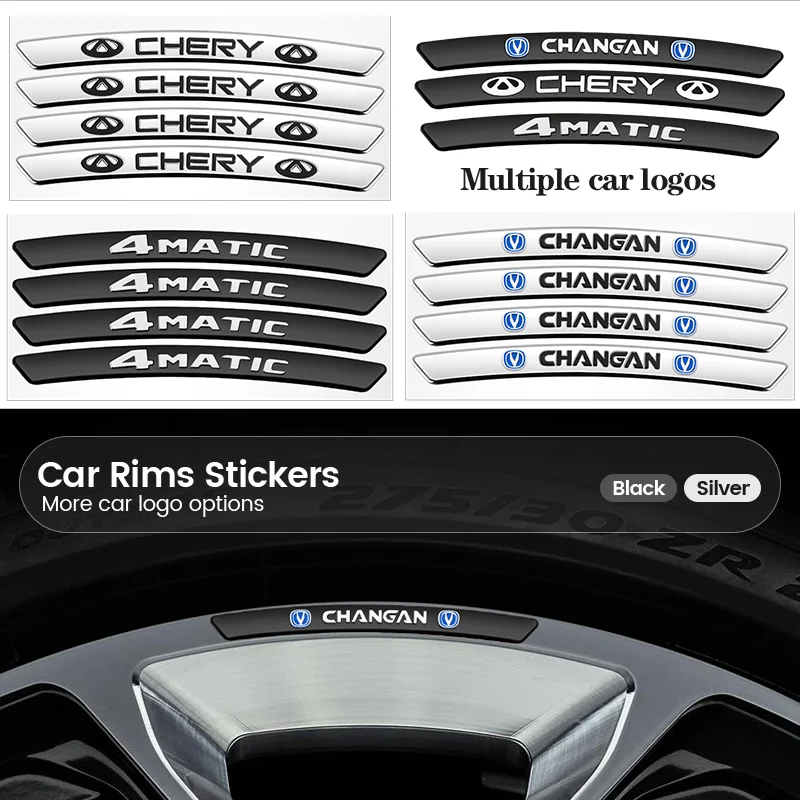 4Pcs Car Wheel Rim Sticker Racing Badge Decorazione Per Jaguar Xf Xe Xj F-Pace X-Type S-Type F-Type E-Pace I-Pace Accessori Per Auto