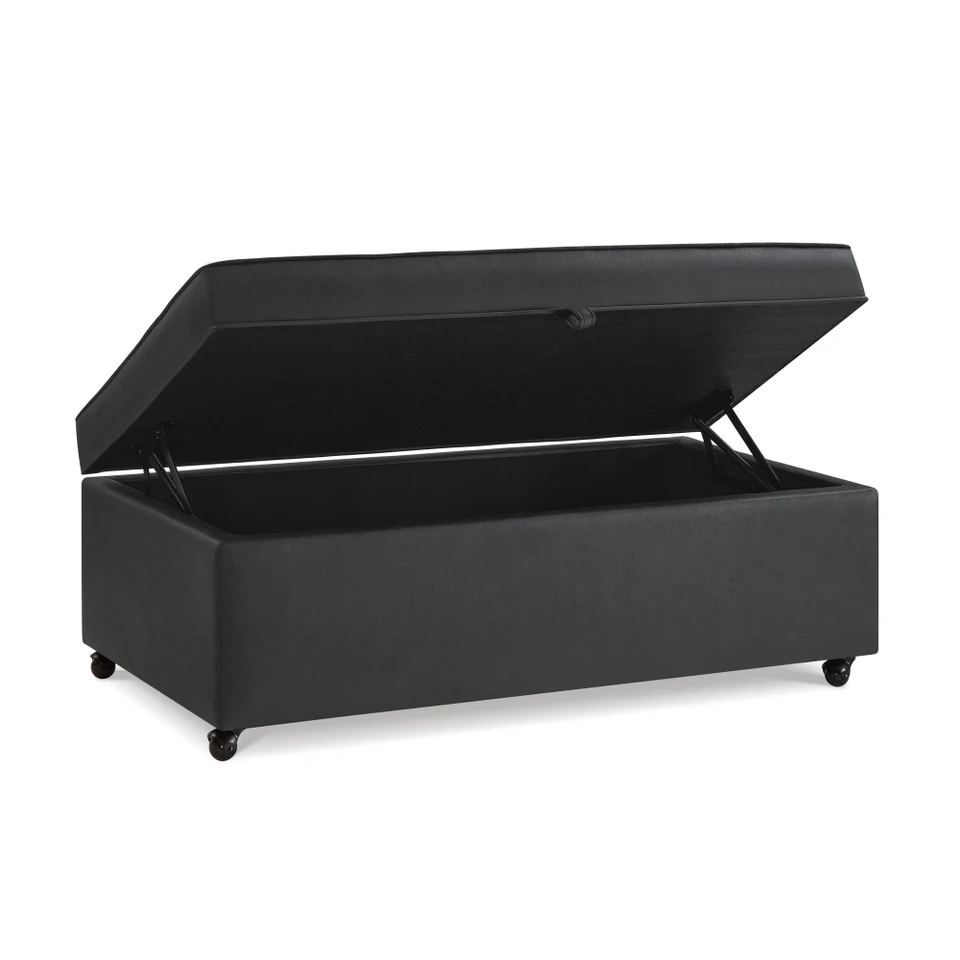 Modern Comfortable Storage Ottoman with Wheels