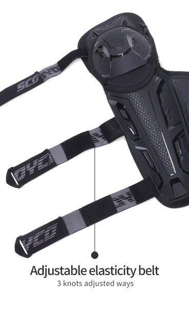 Scoyco K26H26 Lot De 4 Genouillères De Protection Pour Moto, Cyclisme, Motocross, Enduro, Bandes Velcro Réglables Et élastiques