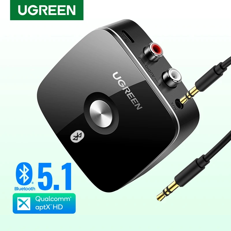 Receptor Bluetooth Receptor de Audio Adaptador AUX Auto Cable USB Negro 