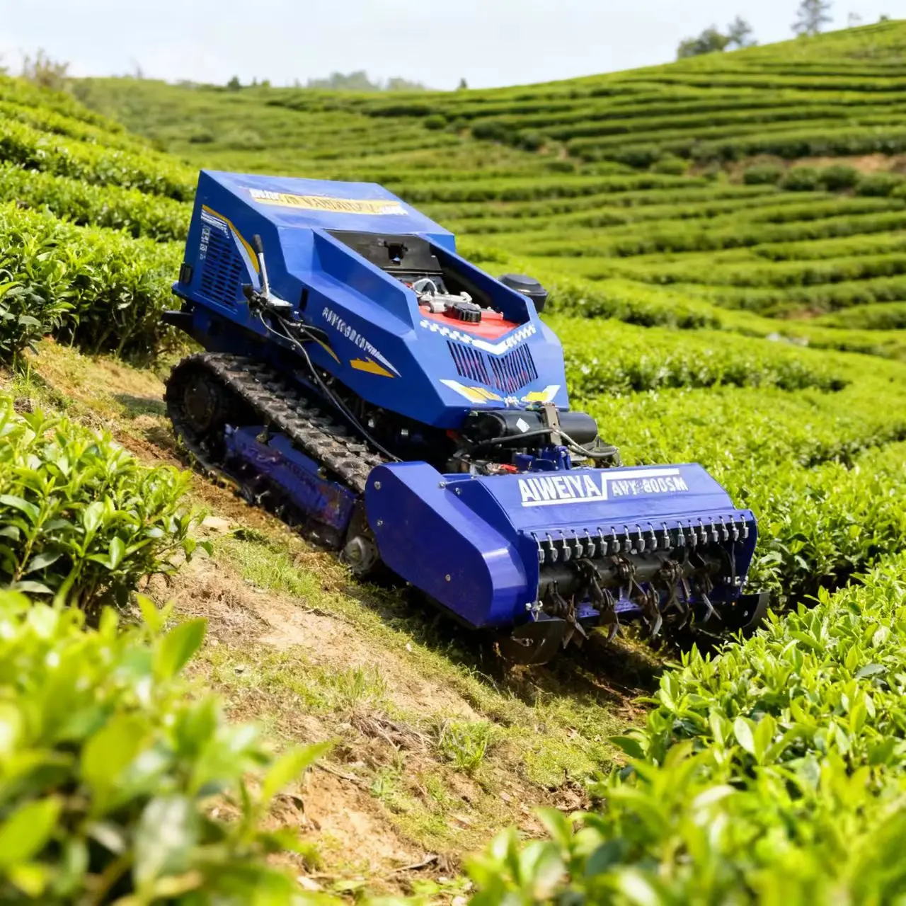 Customized Diesel Forestry Mulcher Tractor Forestry Remote Control Industrial All Terrain flail Mower for Slope Mountain Grass