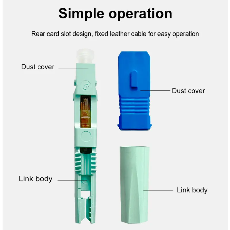 ONTi New SC APC SM Single-Mode Optical Connector FTTH Tool Cold Connector Tool SC UPC Fiber Optic Fast Connector